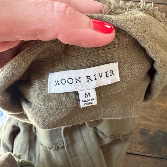 Anthropologie Moon River Utility Jacket Embroidered Size Med like New Condition - Picture 4 of 5